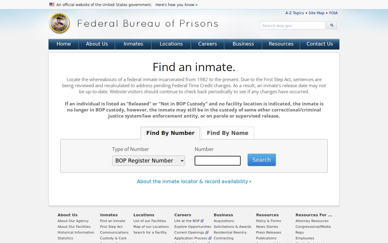 Limestone County arrest record federal custody locator