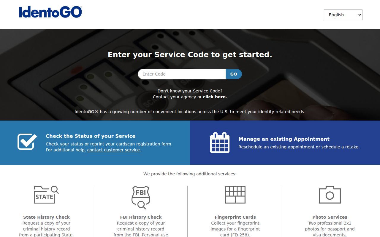Limestone County criminal history fingerprint appointment through FAST IdentoGO