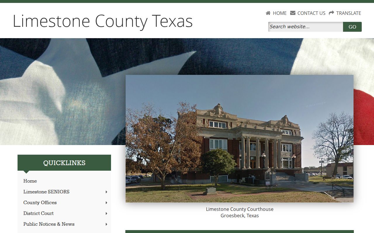 Limestone County criminal records courthouse and official county homepage
