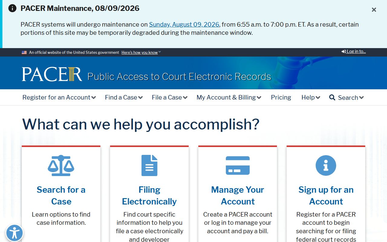Limestone County criminal records federal court access through PACER