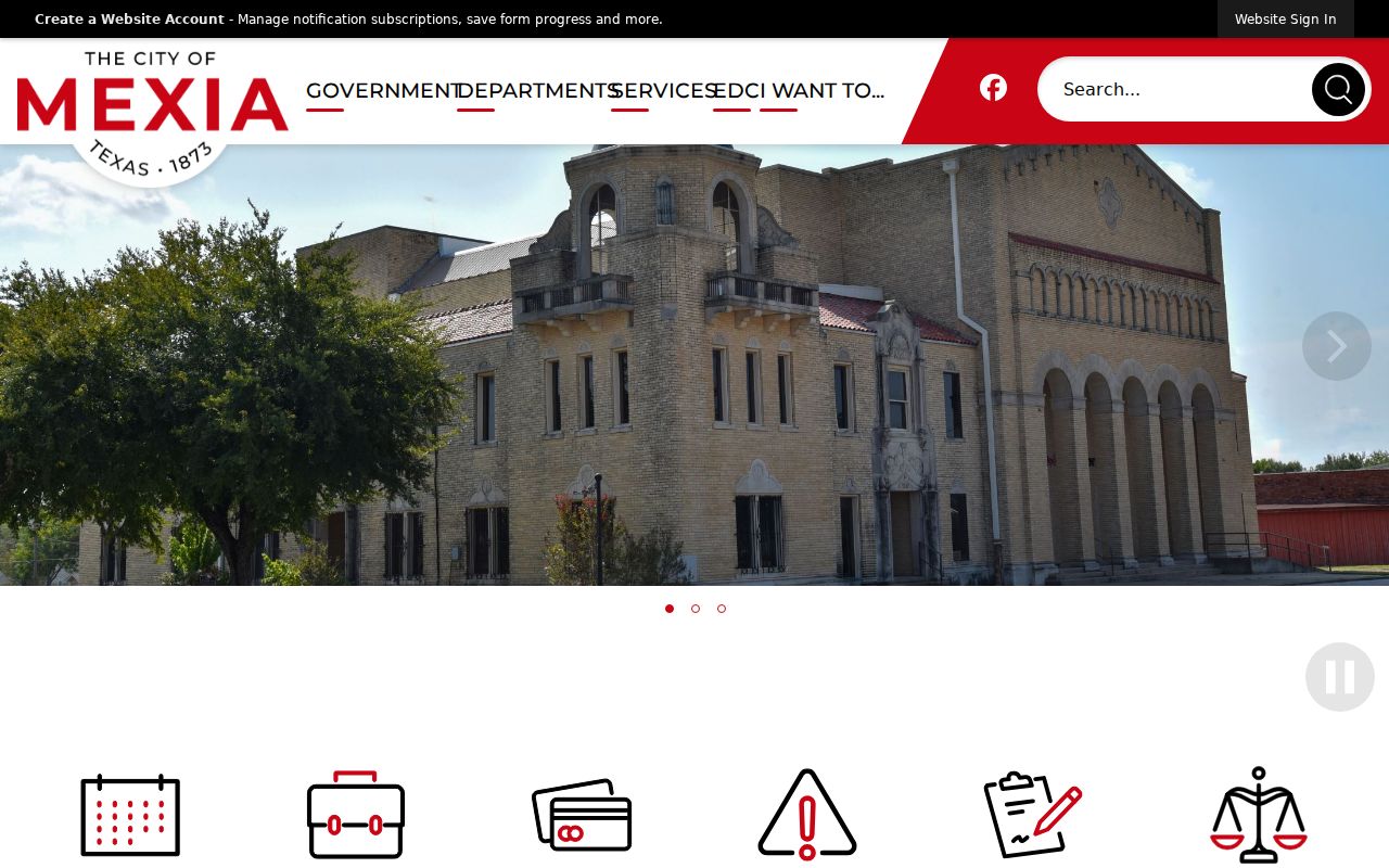 City of Mexia criminal history government homepage